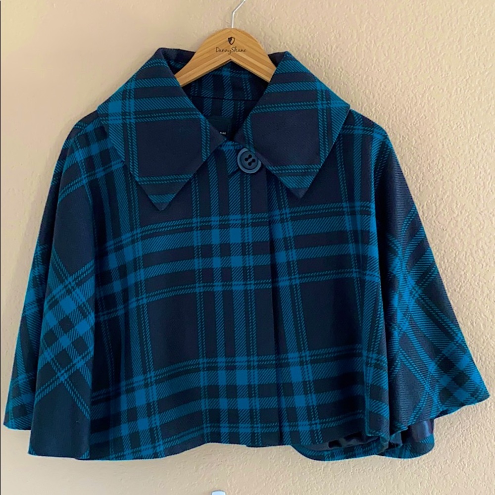 Express Bolero Coat Teal and Black